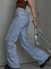 GILIPUR Vintage Washed Jeans Women Loose Wide Leg Pants