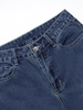 GILIPUR Vintage Dark Blue Straight Leg Wide Jeans TL327