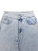 GlLIPUR Vintage Raw Hem Wide Leg Jeans, Draped Floor Length Pants TL705