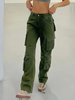 GILIPUR Fashion Work Pants High Waist Versatile Jeans WT423