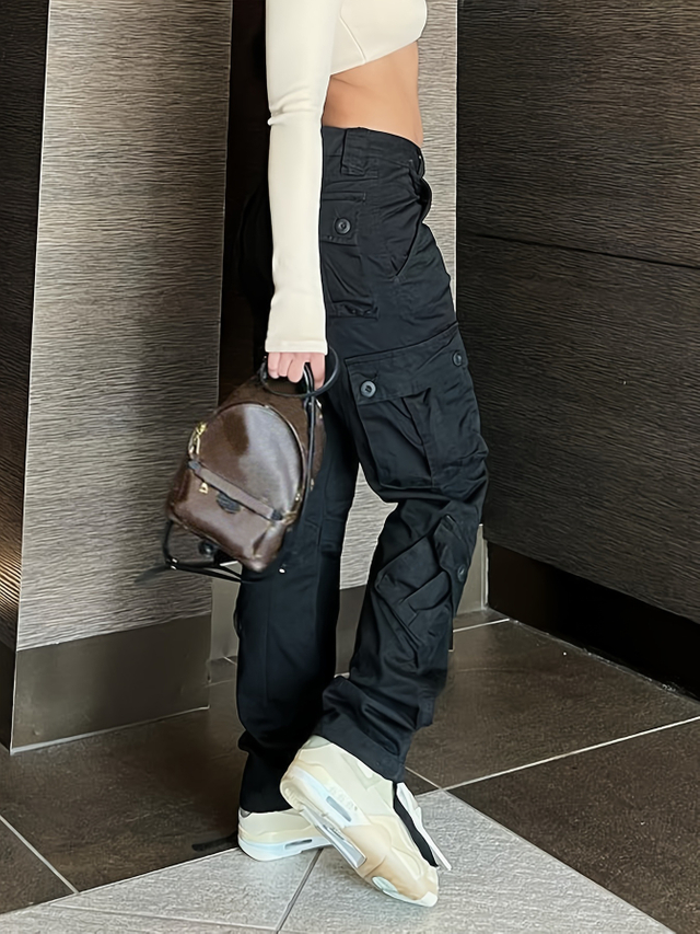 GILIPUR Flap Pocket Side Cargo Pants LK129